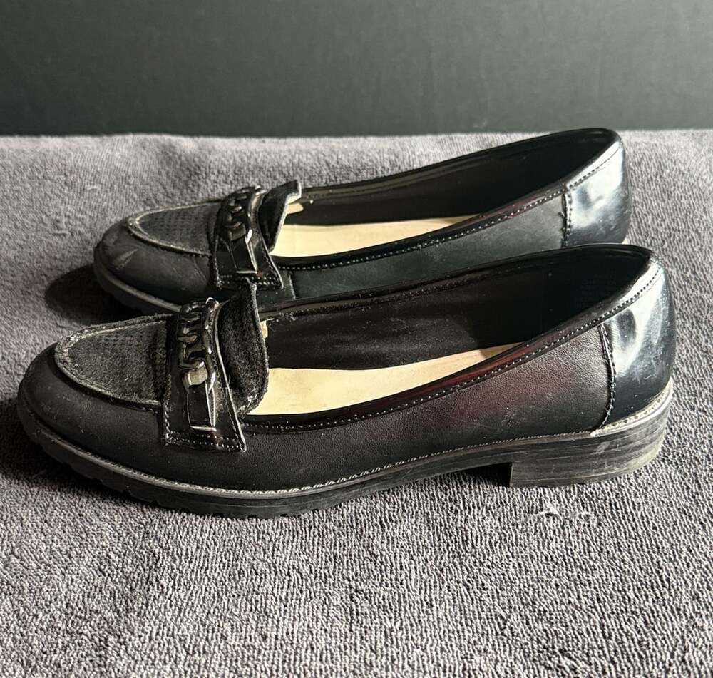 Anne Klein iFlex Black Loafers Flats
